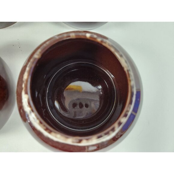 Vintage Nasco Brown Drip Soup bowls set of 6 - Picture 5 of 9